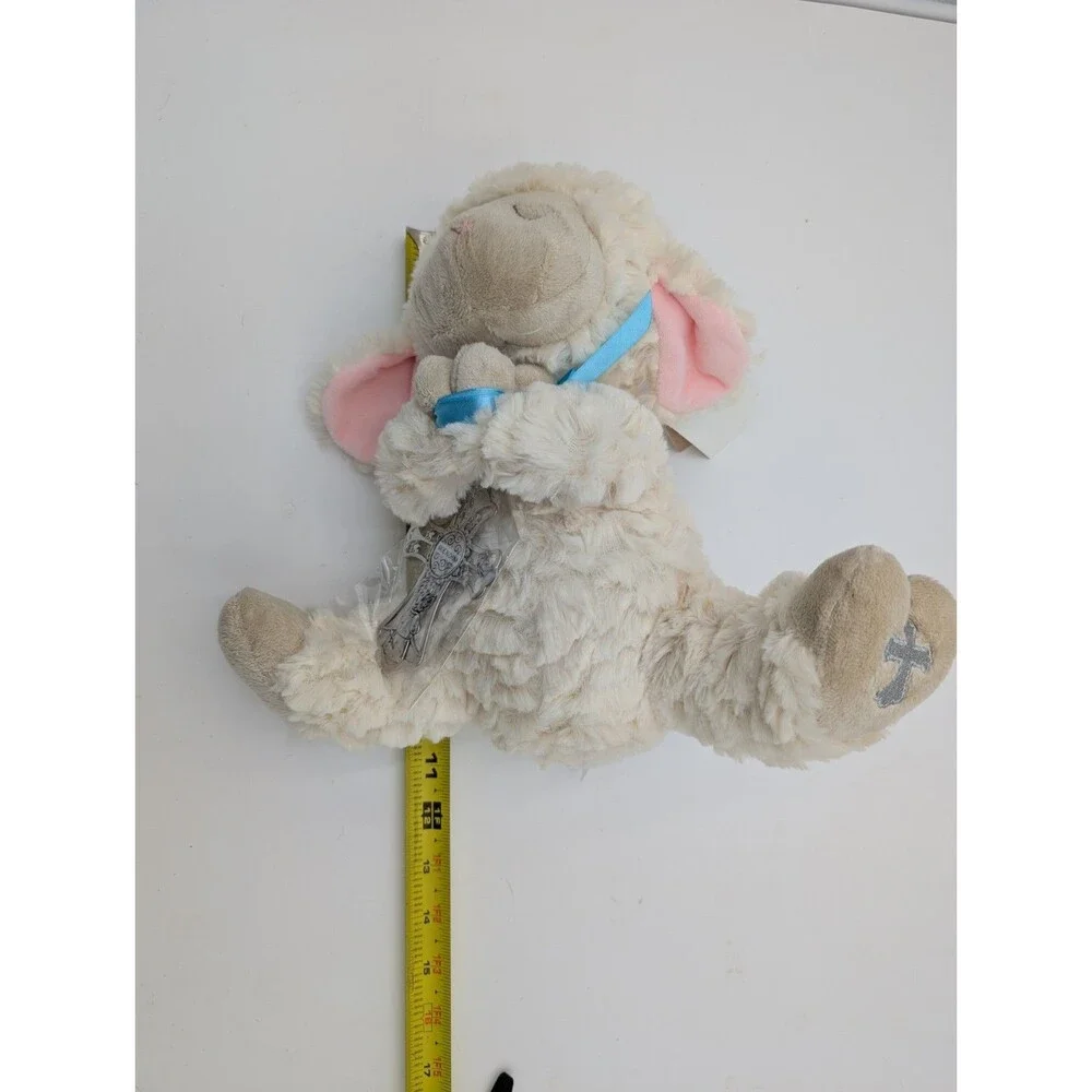 NWT Plush Serenity Lamb GANZ Cross Christening Baptism 10